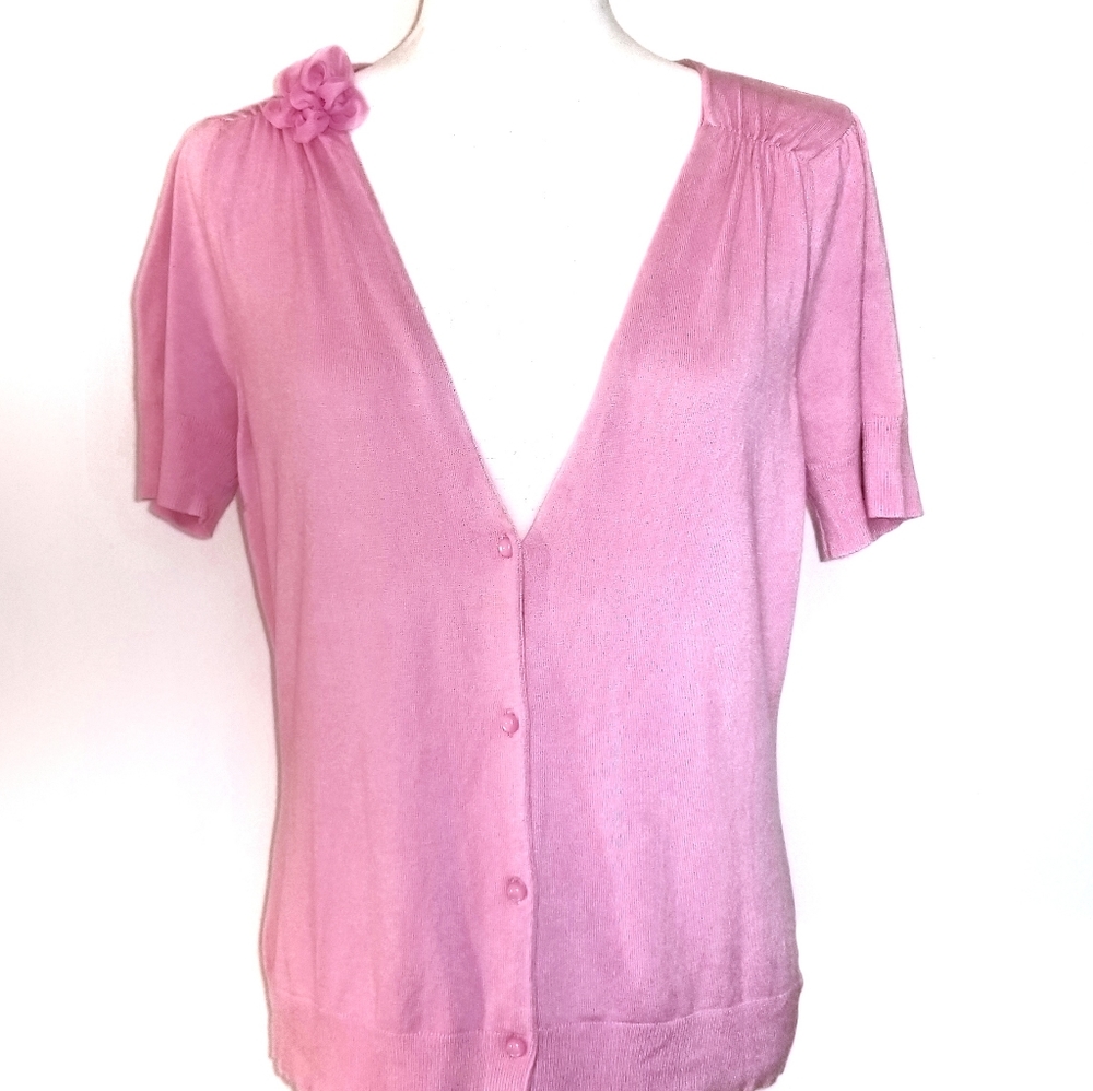 Pink Cardigan made by Prestwick & Moore